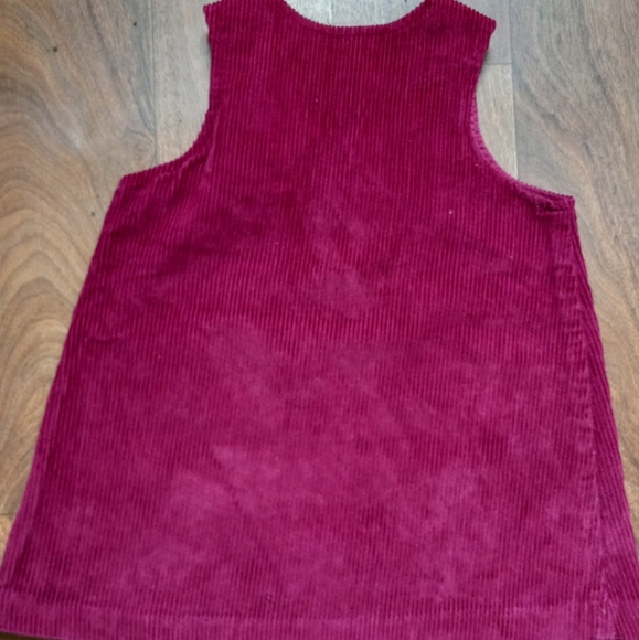 🎀 3/$20 VTG 90s Corduroy Patchwork Jumper Dress Girls' Size 2T - Picture 3 of 6